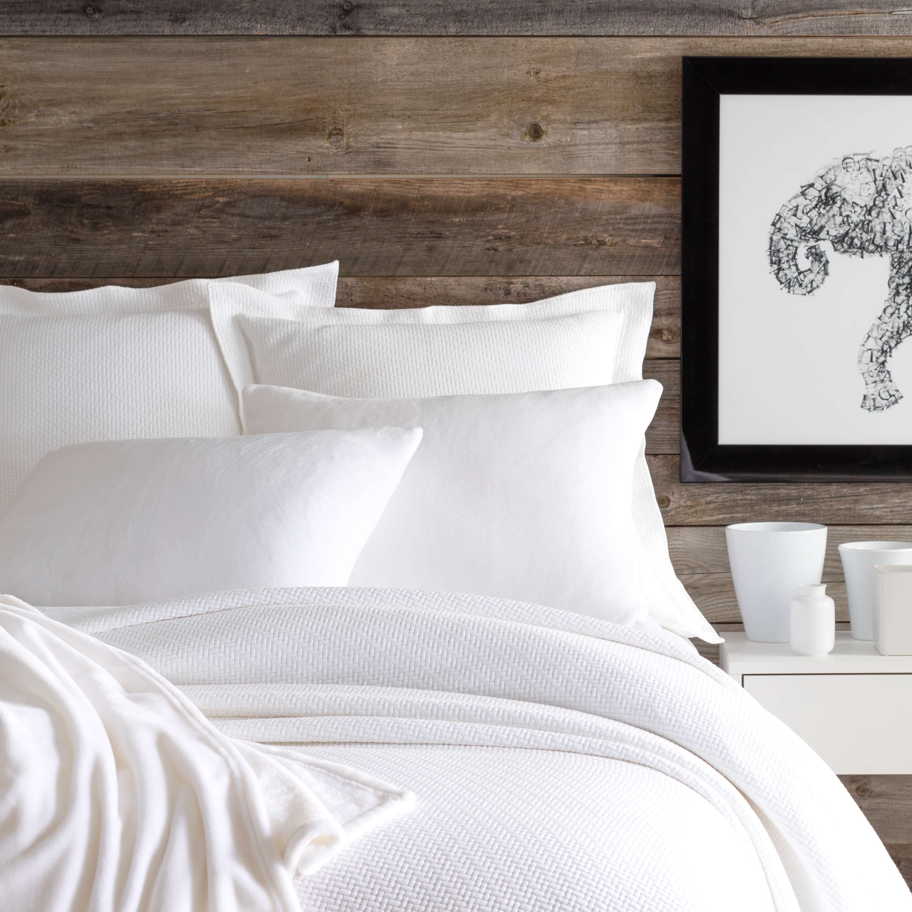 Interlaken White Matelasse Coverlet - Image 0