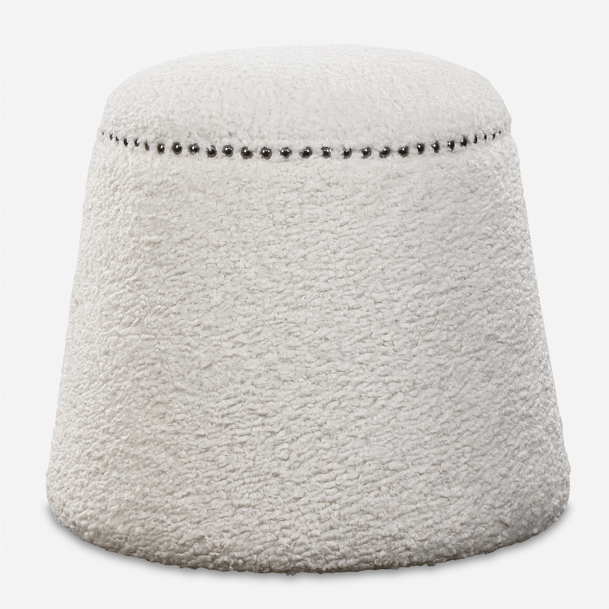 Gumdrop White Ottoman - Image 0