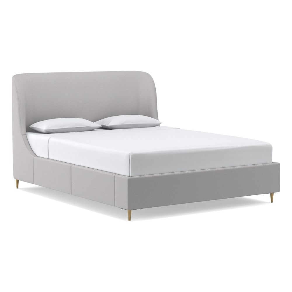 Lana Storage Bed, Cal King, Chenille Tweed, Frost Gray - Image 0
