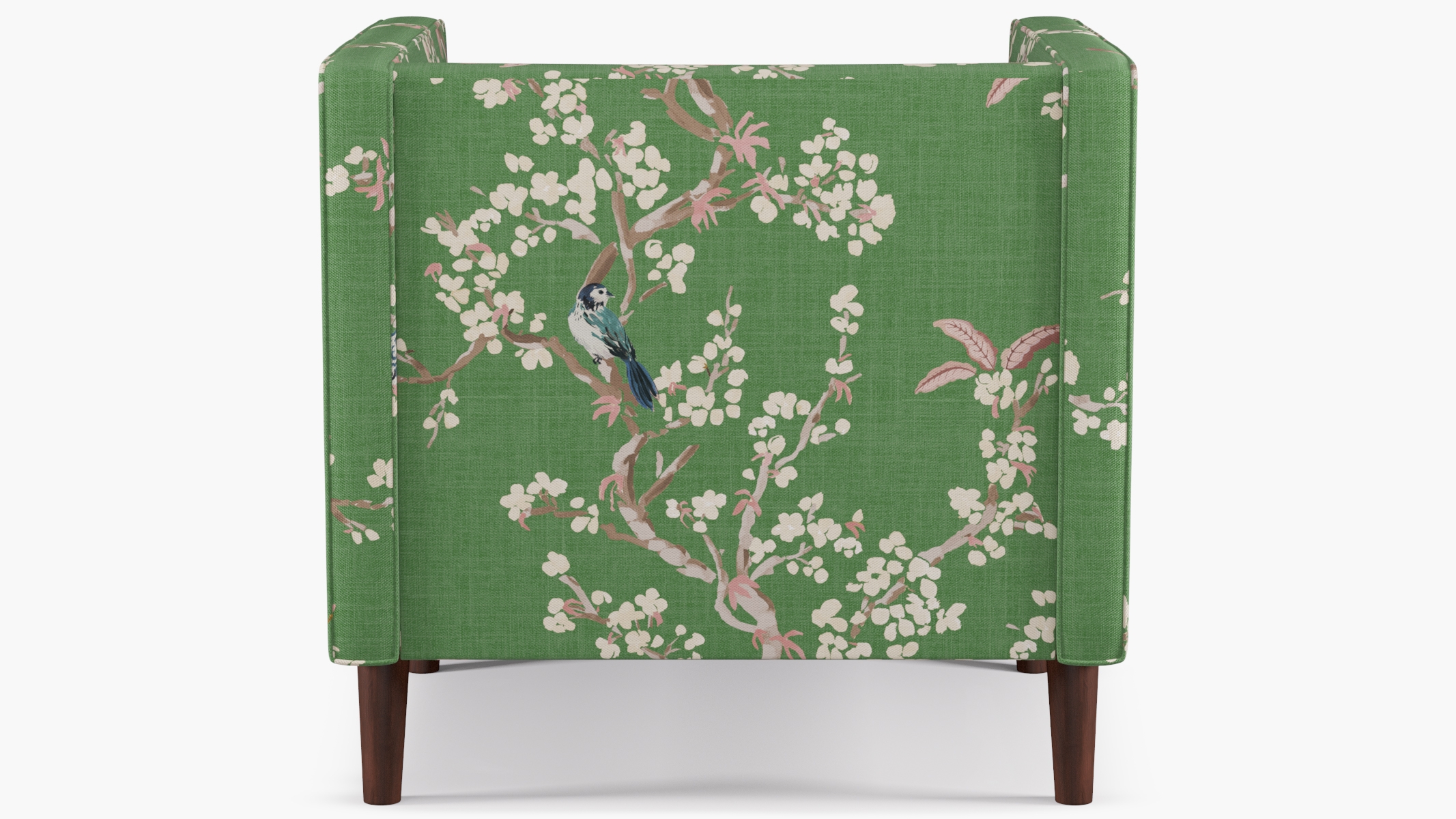 Tuxedo Chair, Jade Cherry Blossom, Espresso - Image 3