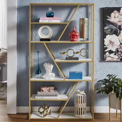 Kennesaw 70.9'' H x 39.4'' W Metal Etagere Bookcase - Image 0