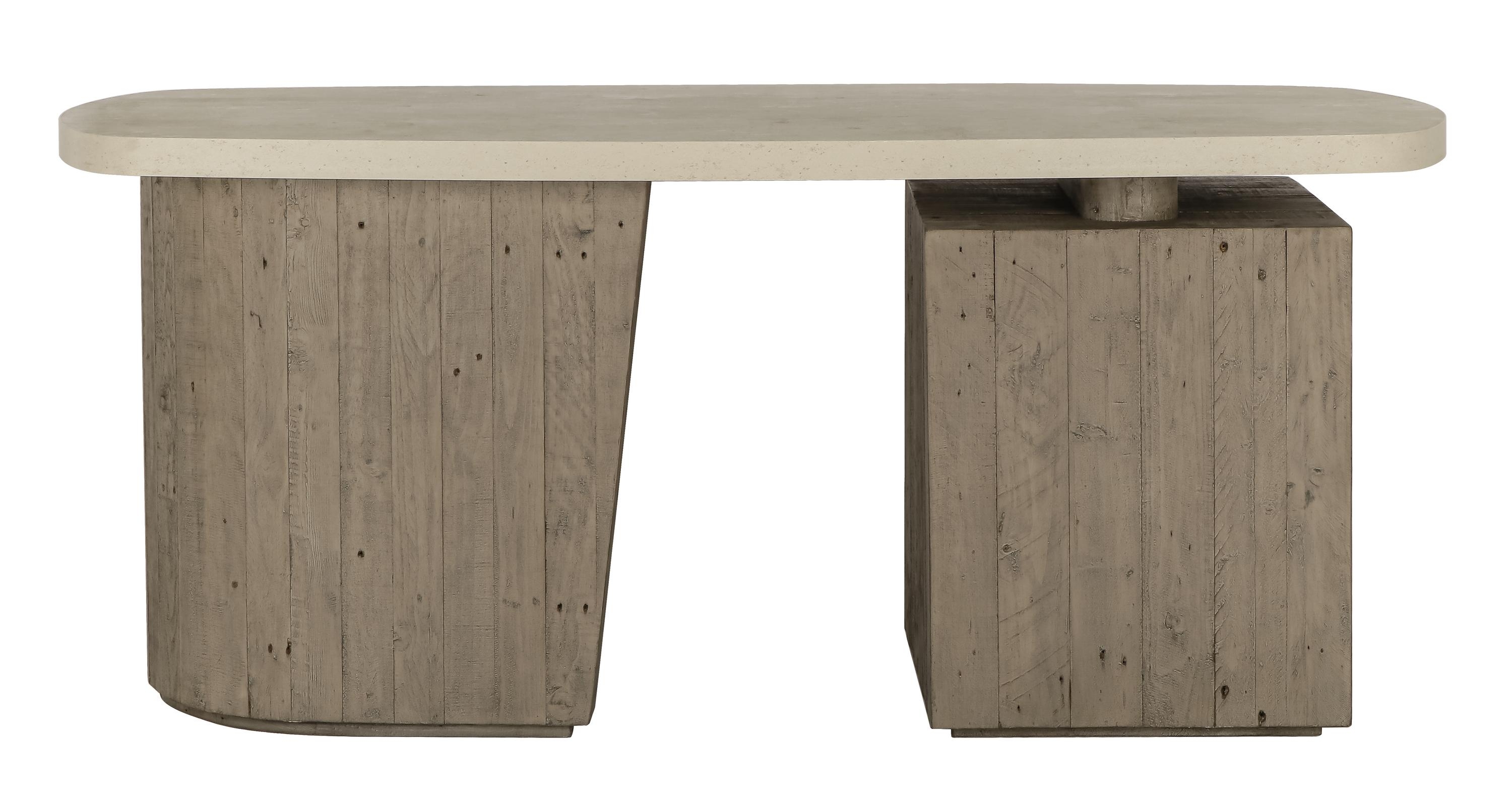 Angus Reclaimed Pine 70" Desk Distressed Gray/Weathered Chalk - Image 4
