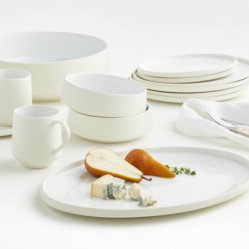 Tour White Porcelain 16-Piece Dinnerware Set - Image 4