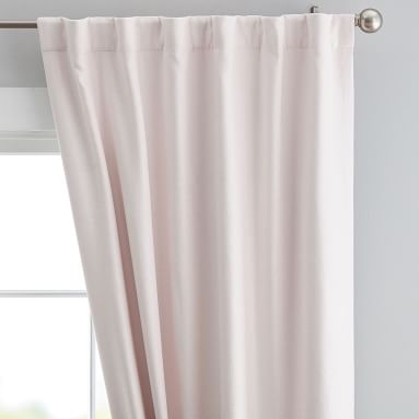 Cotton Chenille Curtain Panel, 44" x 108", Light Gray - Image 1