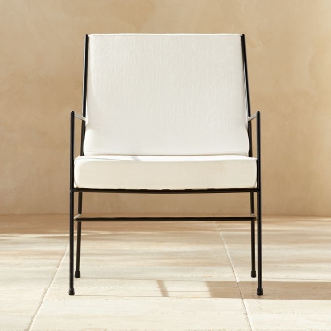 Pavilion Outdoor Lounge Chair with Ivory Sunbrella Cushions Model 6471 by Paul McCobb - Image 0