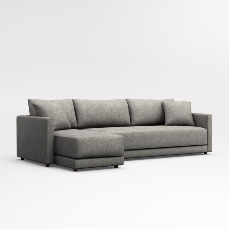 Gather Deep 2-Piece Chaise Bench Sectional Sofa - Image 1