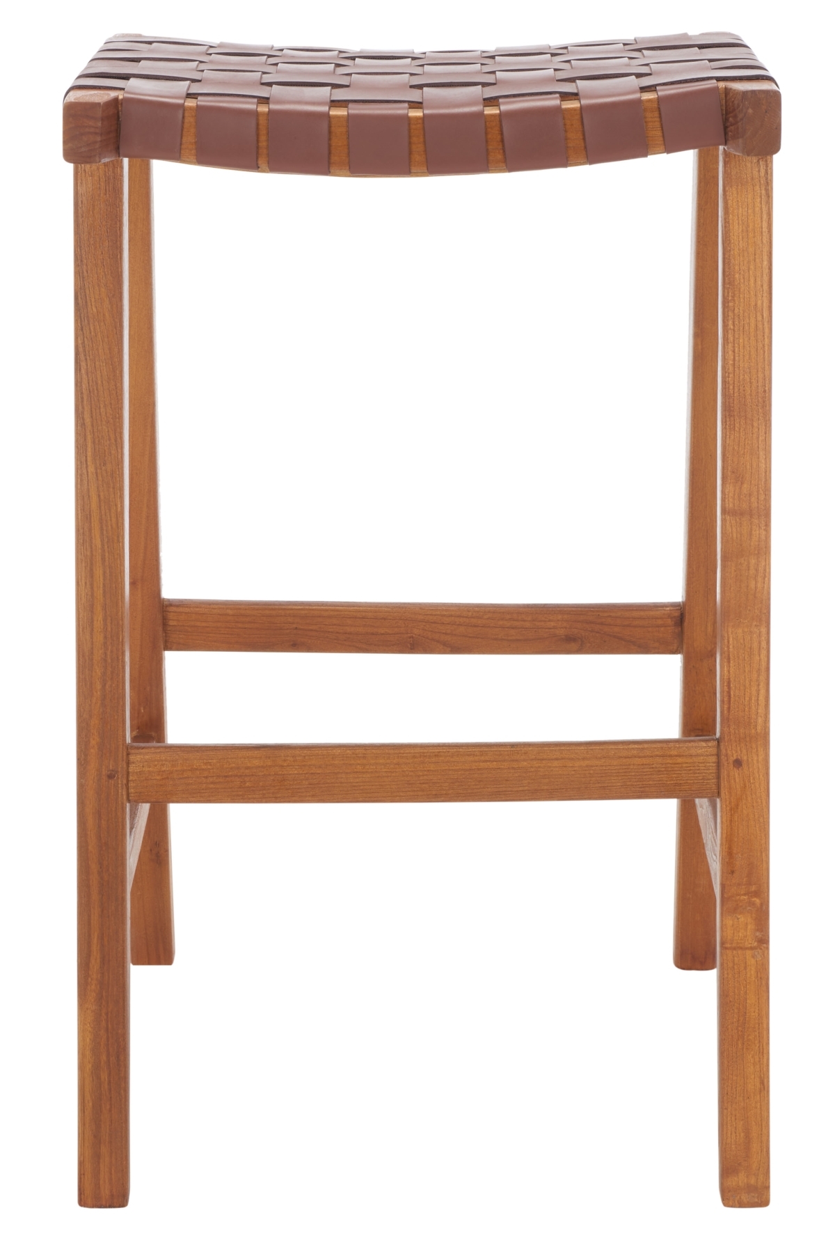 Abreu Rectangle Barstool - Cognac / Natural - Safavieh - Image 0