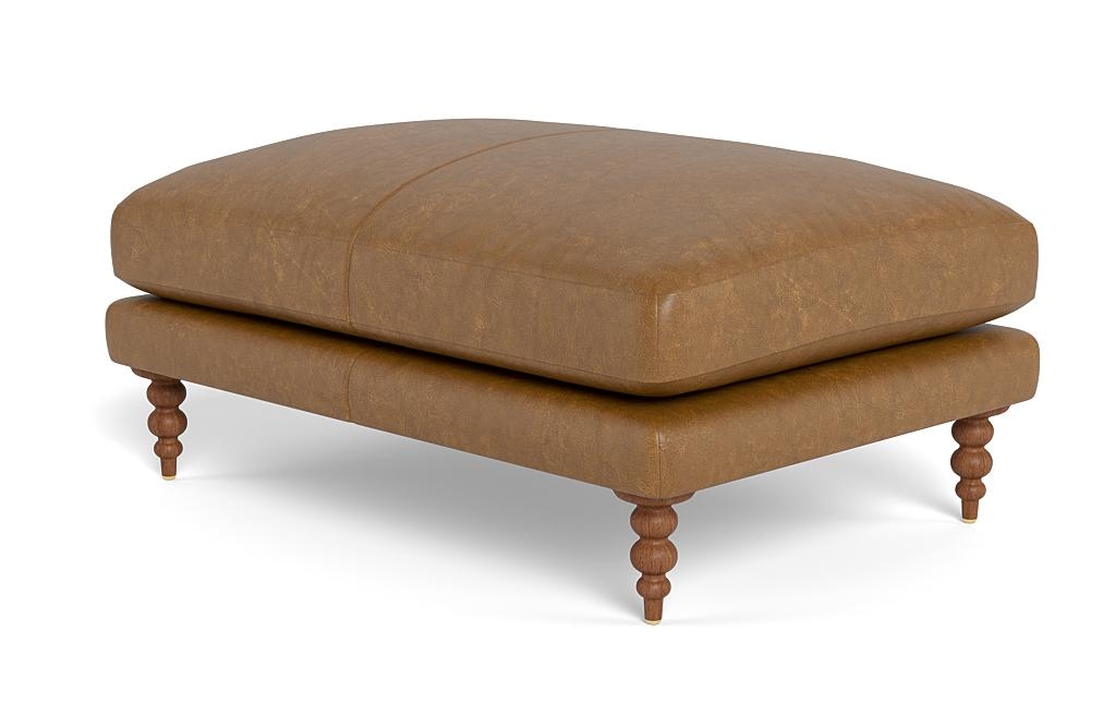 Maxwell Leather Ottoman by Apartment Therapy - Image 2