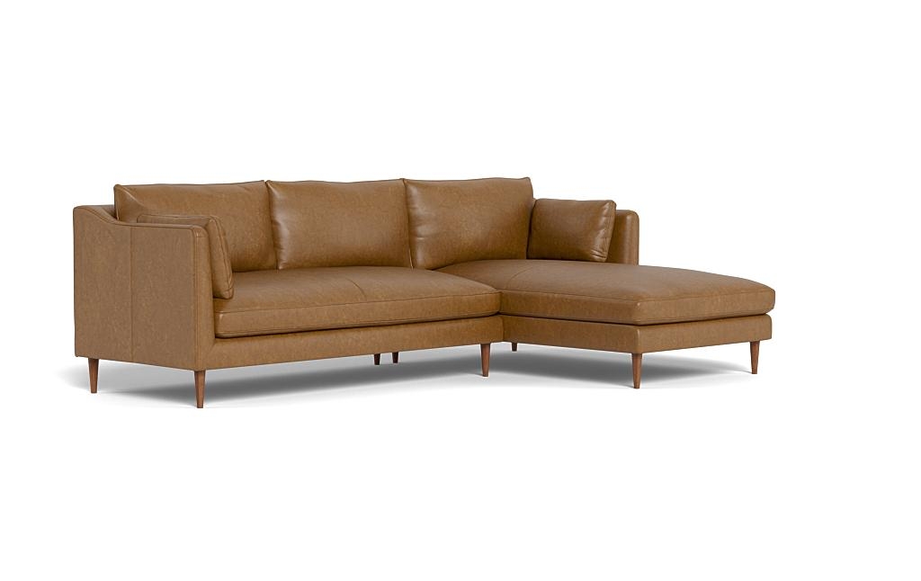 Caitlin Leather Right Chaise Sectional by The EverygirlÃ?Â® - Image 1