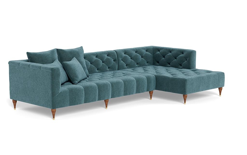 Ms. Chesterfield Sectional Sofa with Right Chaise by Apartment Therapy - Image 1