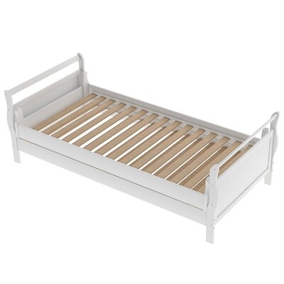 Platform Bed Classic Style Wood Frame Twin Size Bed, Daybed With Trundle , Twin Bed(Color:natural) - Image 0