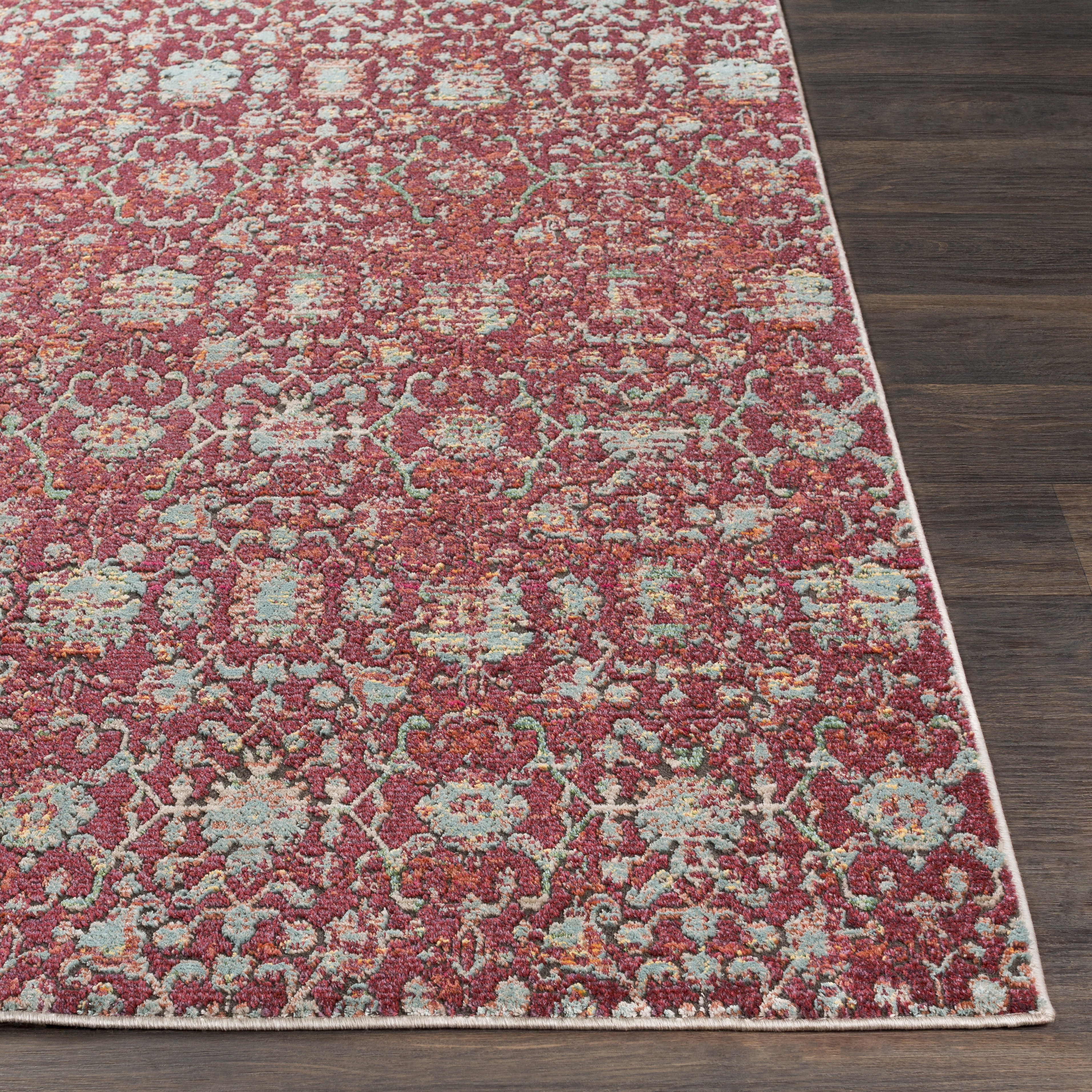 Herati Red Indoor 2' x 2'11" Machine Woven Rug - Image 2
