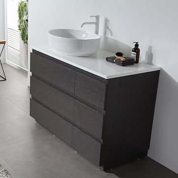 Oakley Single Bathroom Vanity, 42" Wide, Charcoal - Image 2