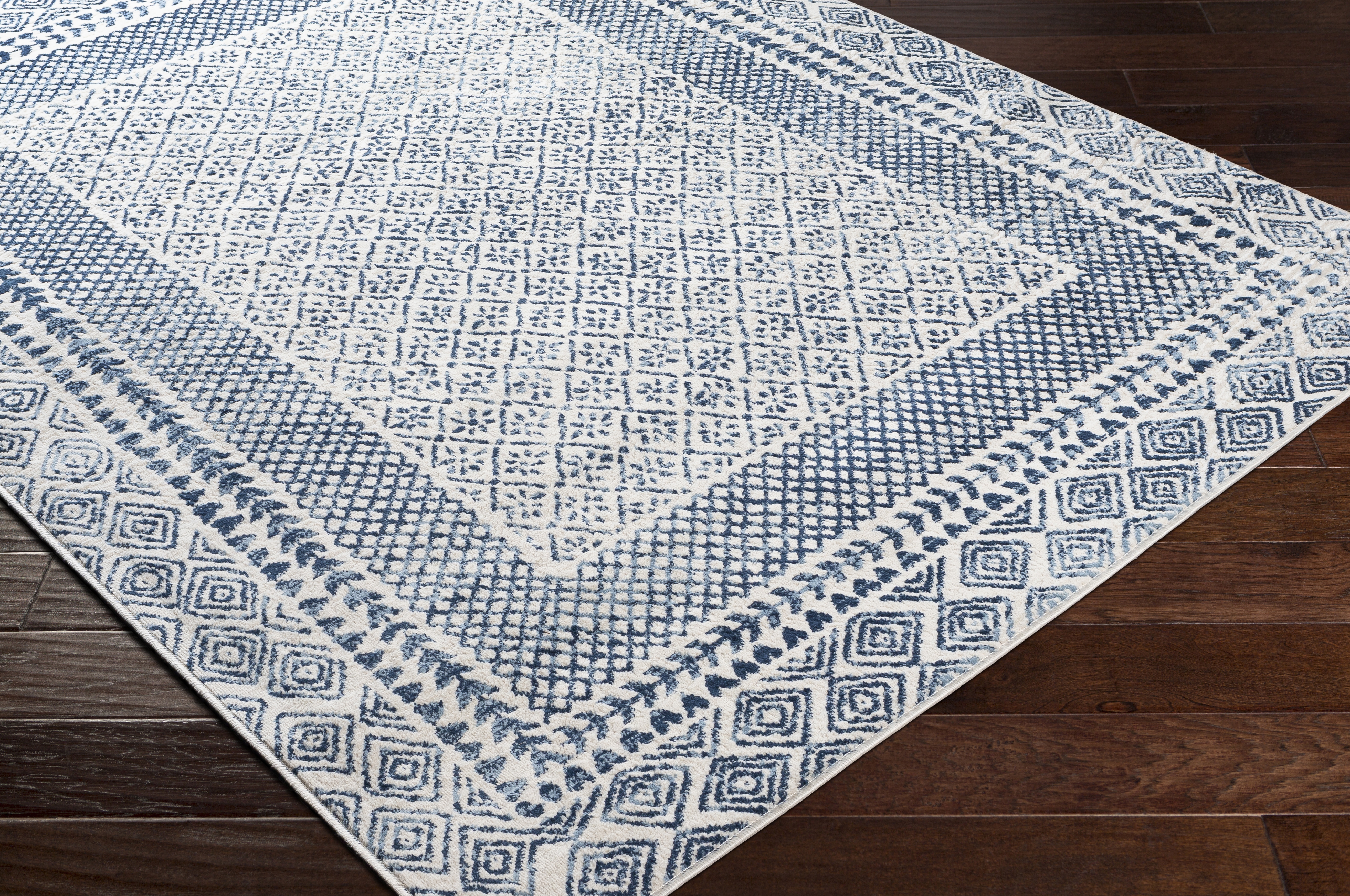 Roma Blue Indoor 8'11" x 12'4" Machine Woven Rug - Image 5