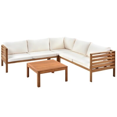 Outdoor 4 Piece Sectional Seating Group With Cushion - Image 0