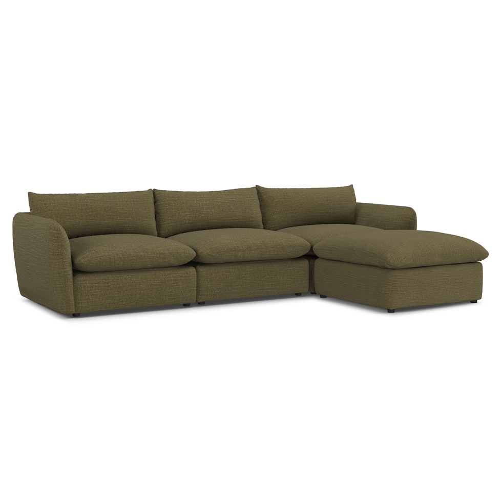 Leigh 131.5" Modular Sectional - Napa Moss - Image 0