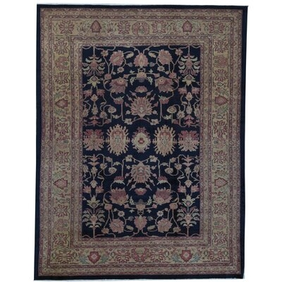 One-of-a-Kind Hand-Knotted Black/Brown 8'8" x 11'9" Wool Area Rug - Image 0