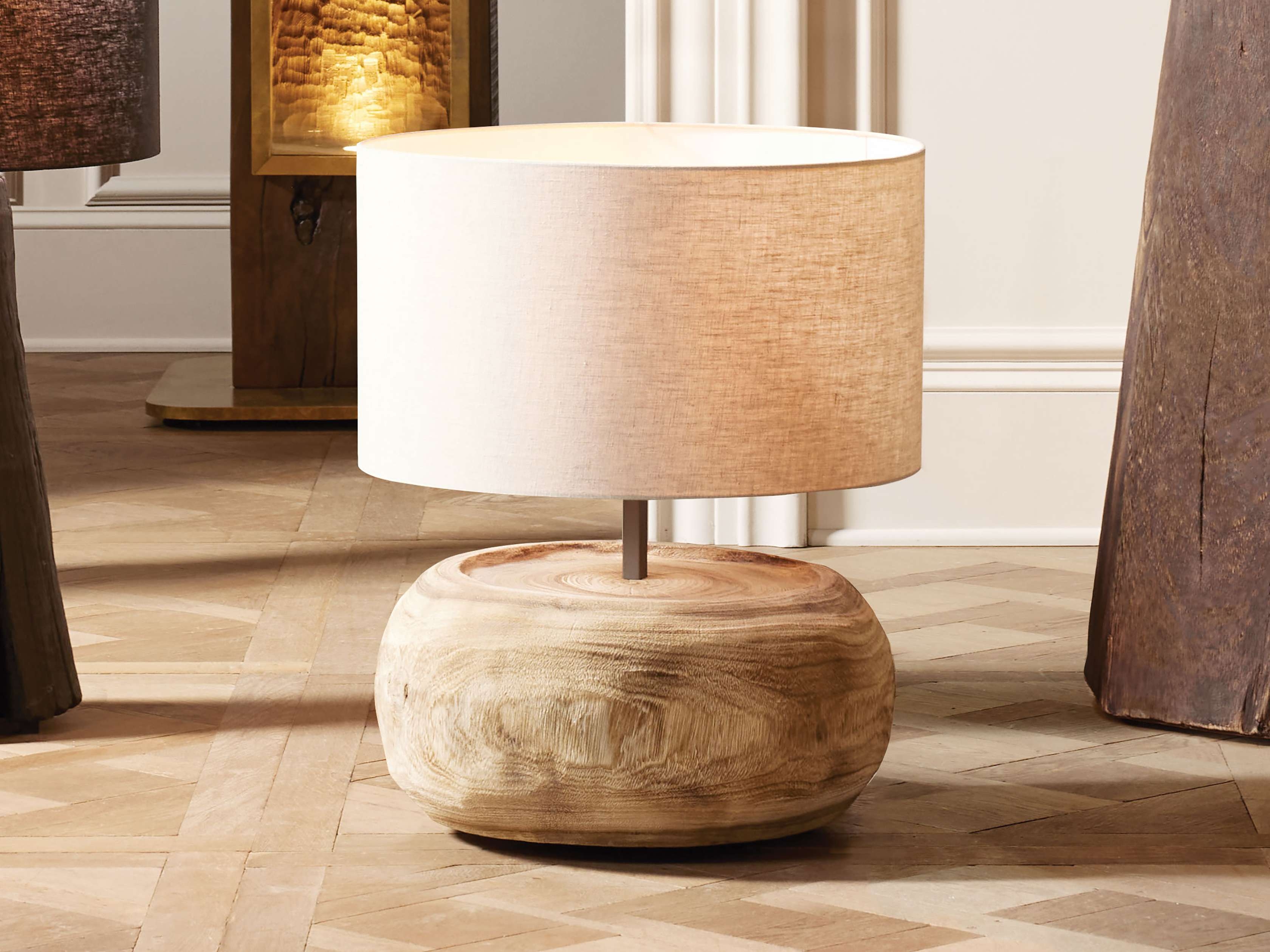 Rueda Table Lamp in Wood White - Image 0