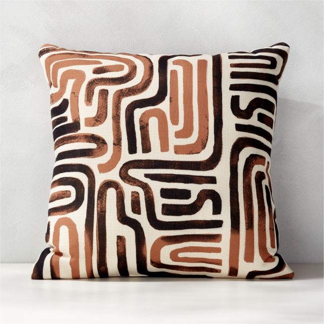 20" Bondi Black and Brown Pillow - Image 0