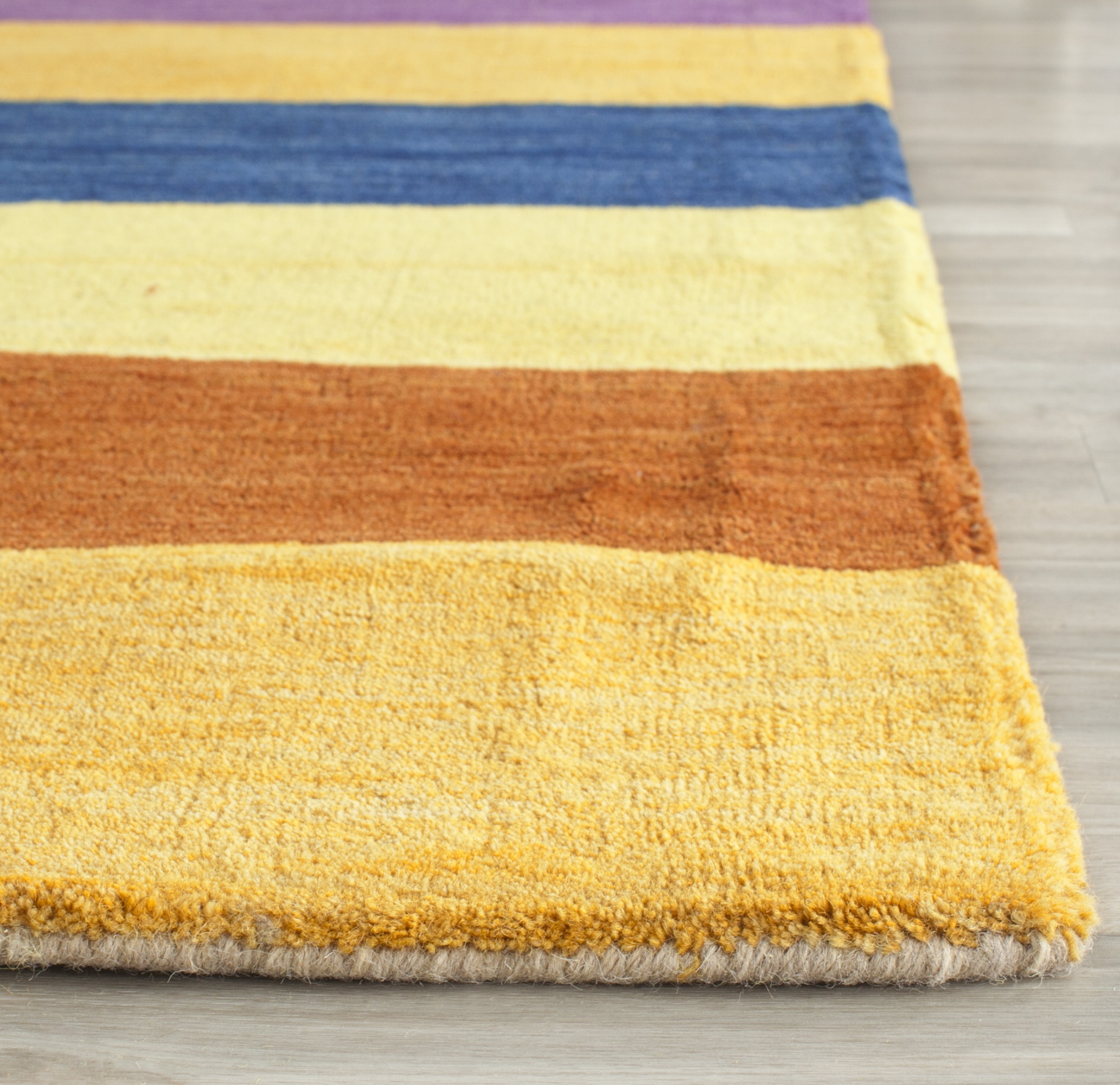 Arlo Home Hand Loomed Area Rug, HIM584A, Yellow/Multi,  4' X 6' - Image 2