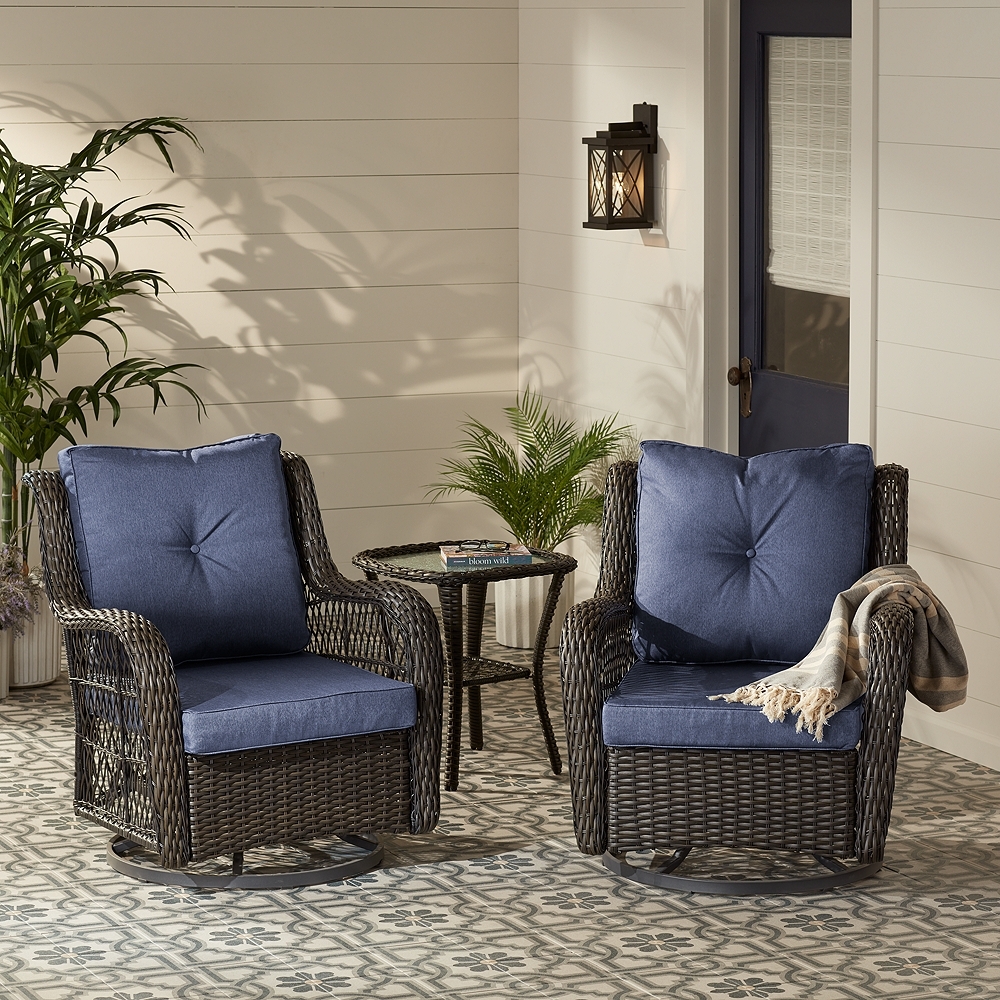 Madden Blue 3-Piece Outdoor Seating Set - Image 0