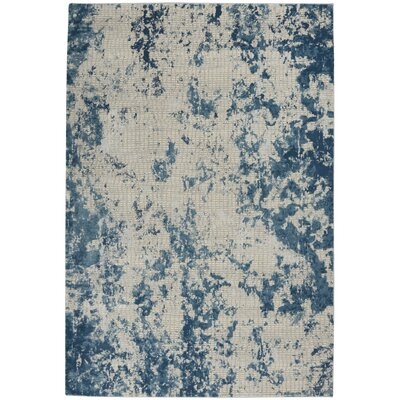 Colombo Abstract Gray/Blue Area Rug - Image 0