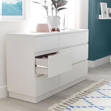 Bowen 6-Drawer Wide Dresser, Simply White - Image 4