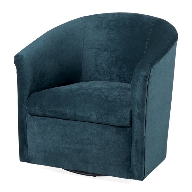 Calliope Upholstered Swivel Barrel Chair - Image 0