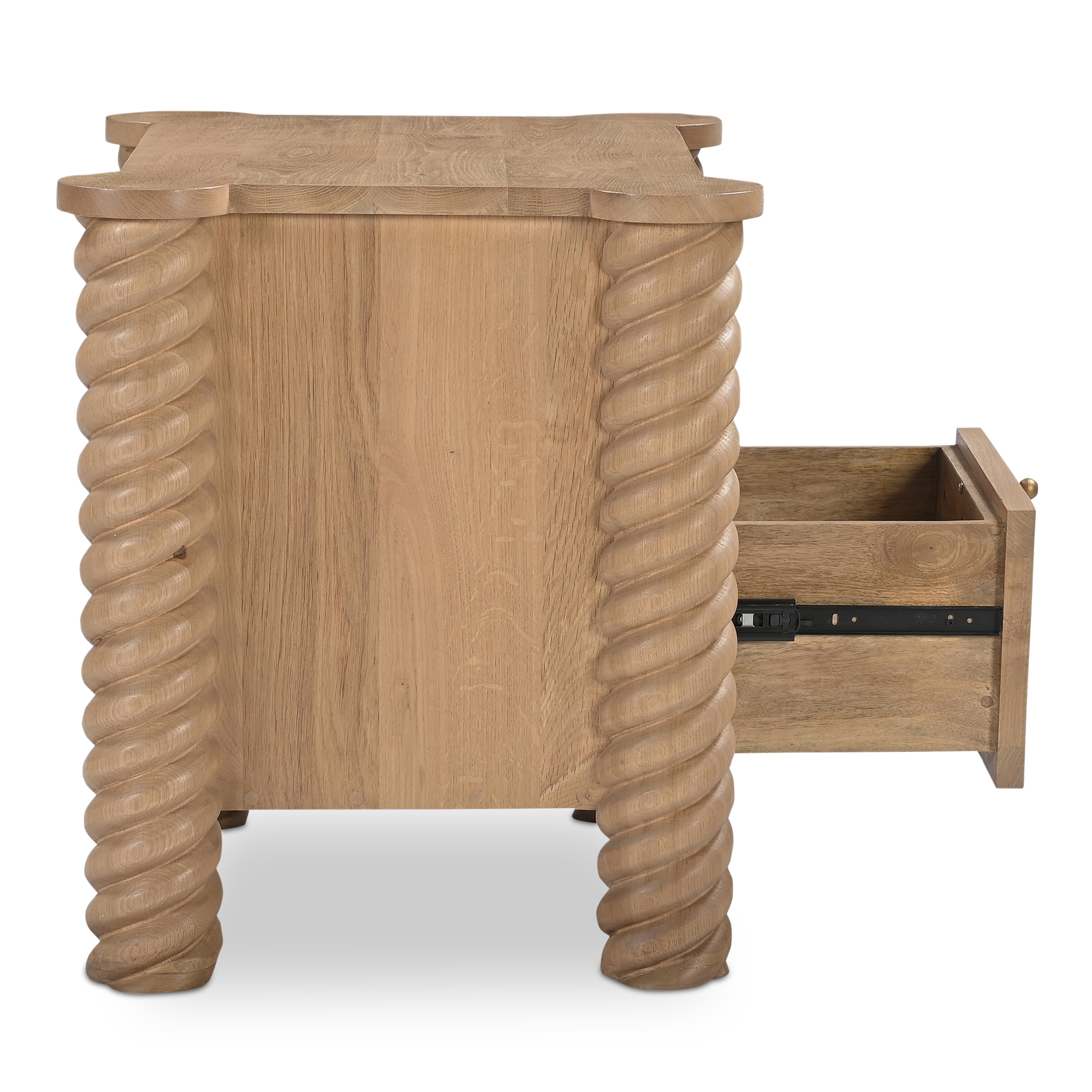 Treccia 2 Drawer Nightstand Oak - Image 2