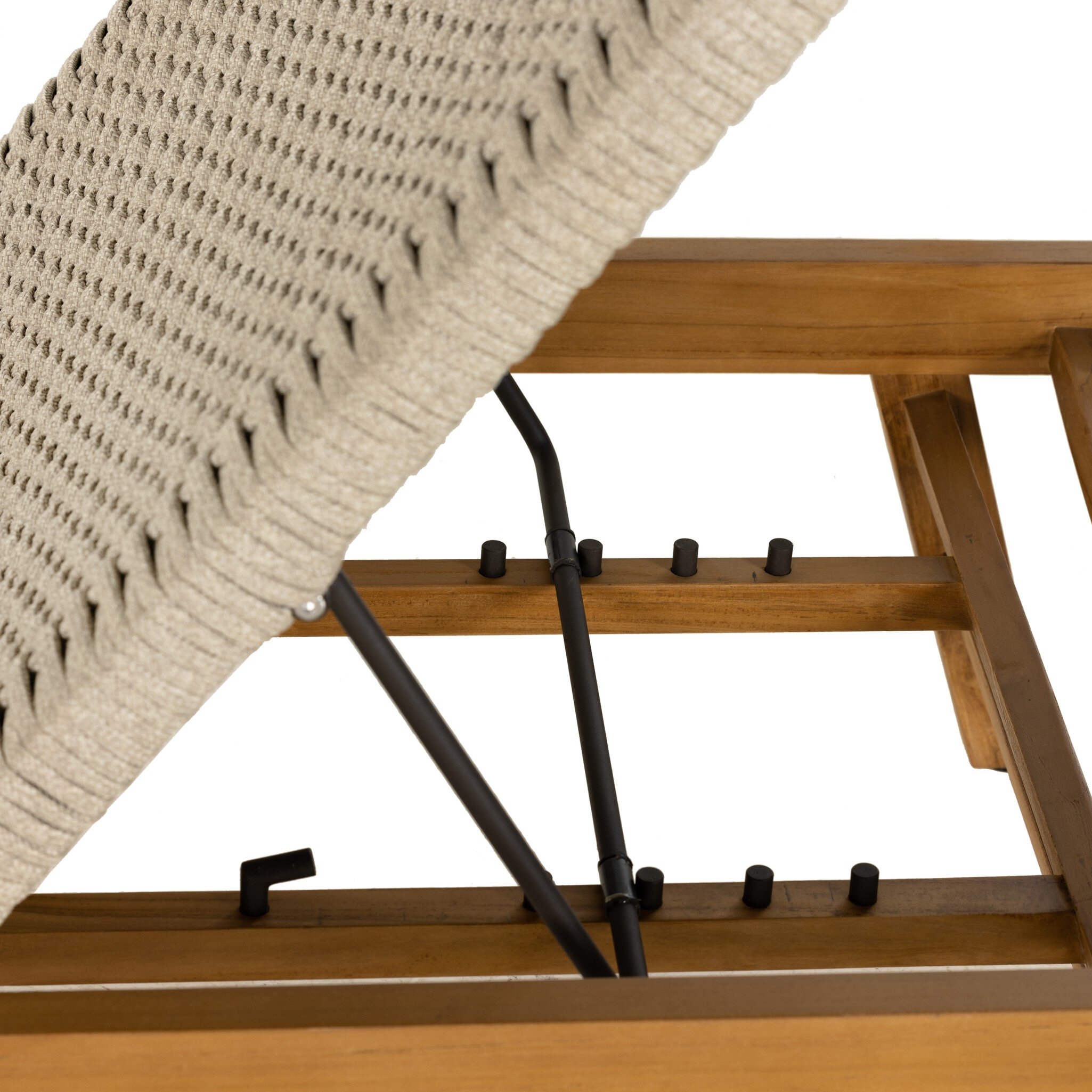 Delano Outdoor Chaise - Natural Teak-FSC - Image 8