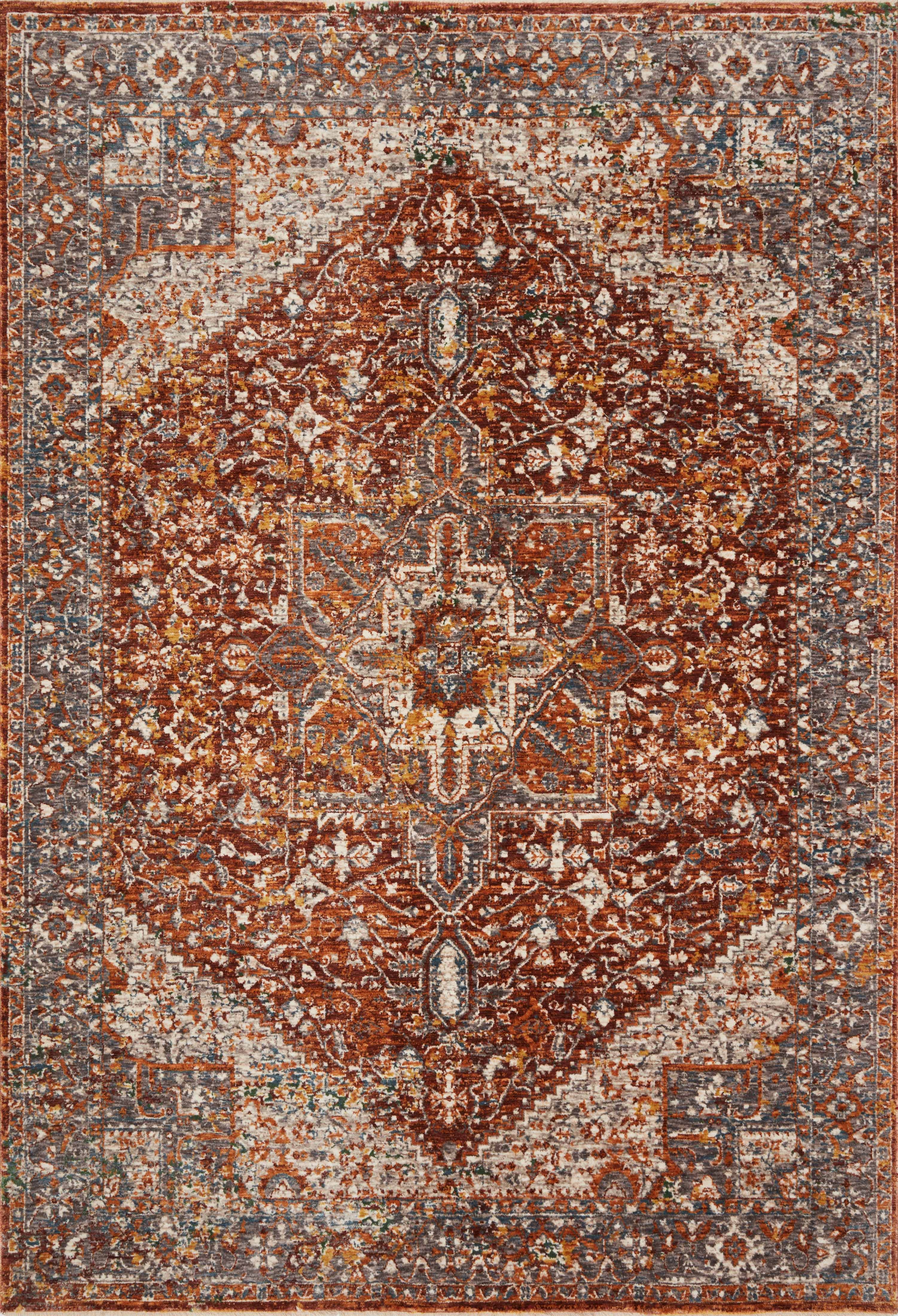 Loloi Lourdes Rust / Multi 2'-7" x 10'-0" - Image 0