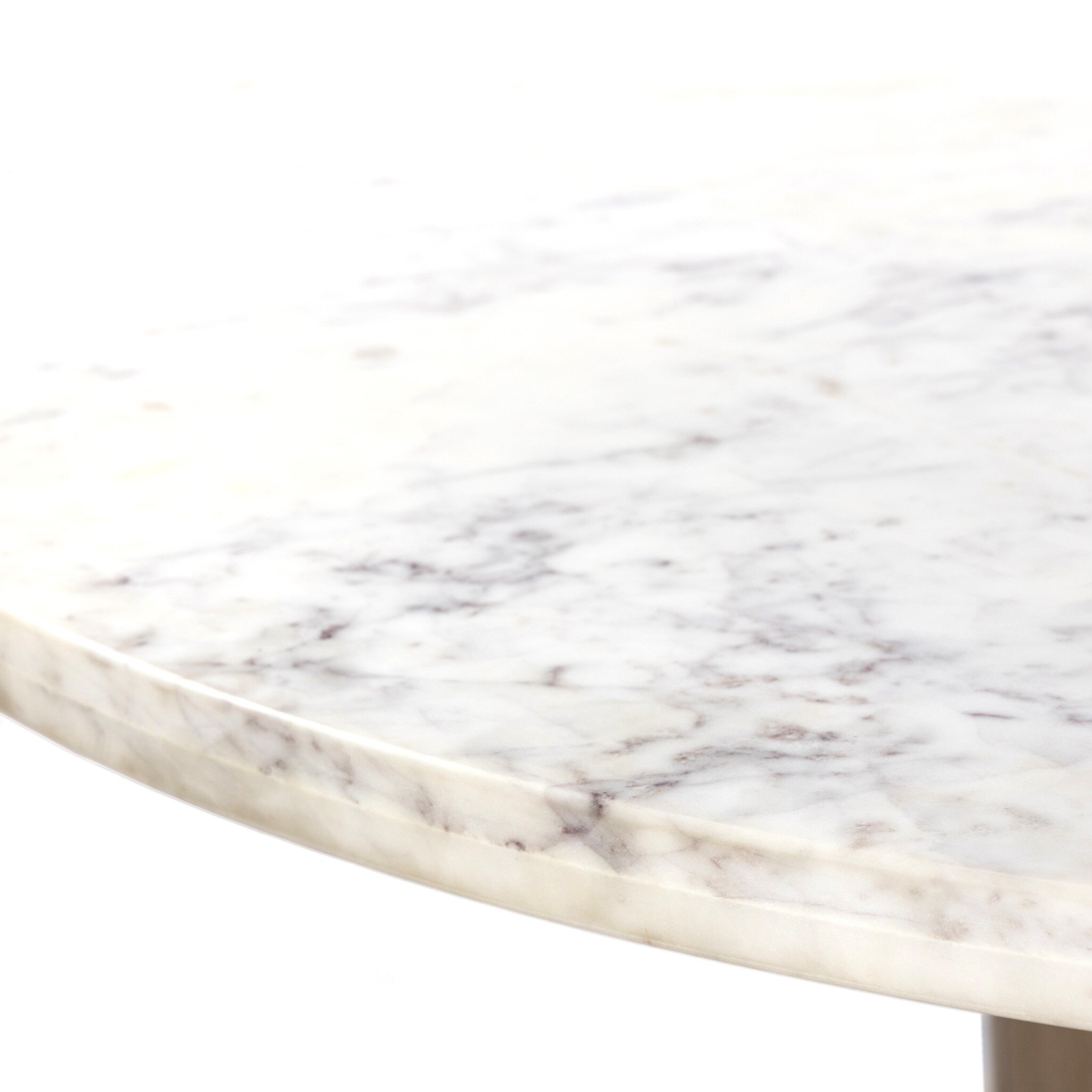 Mariah Round Dining Table 60" - White Marble - Image 5