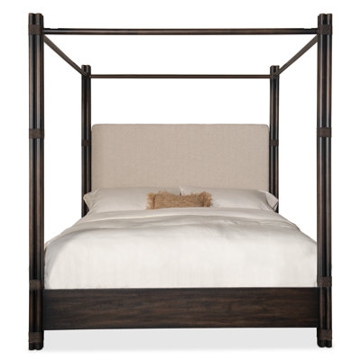 Isla Upholstered Woven Canopy Bed
