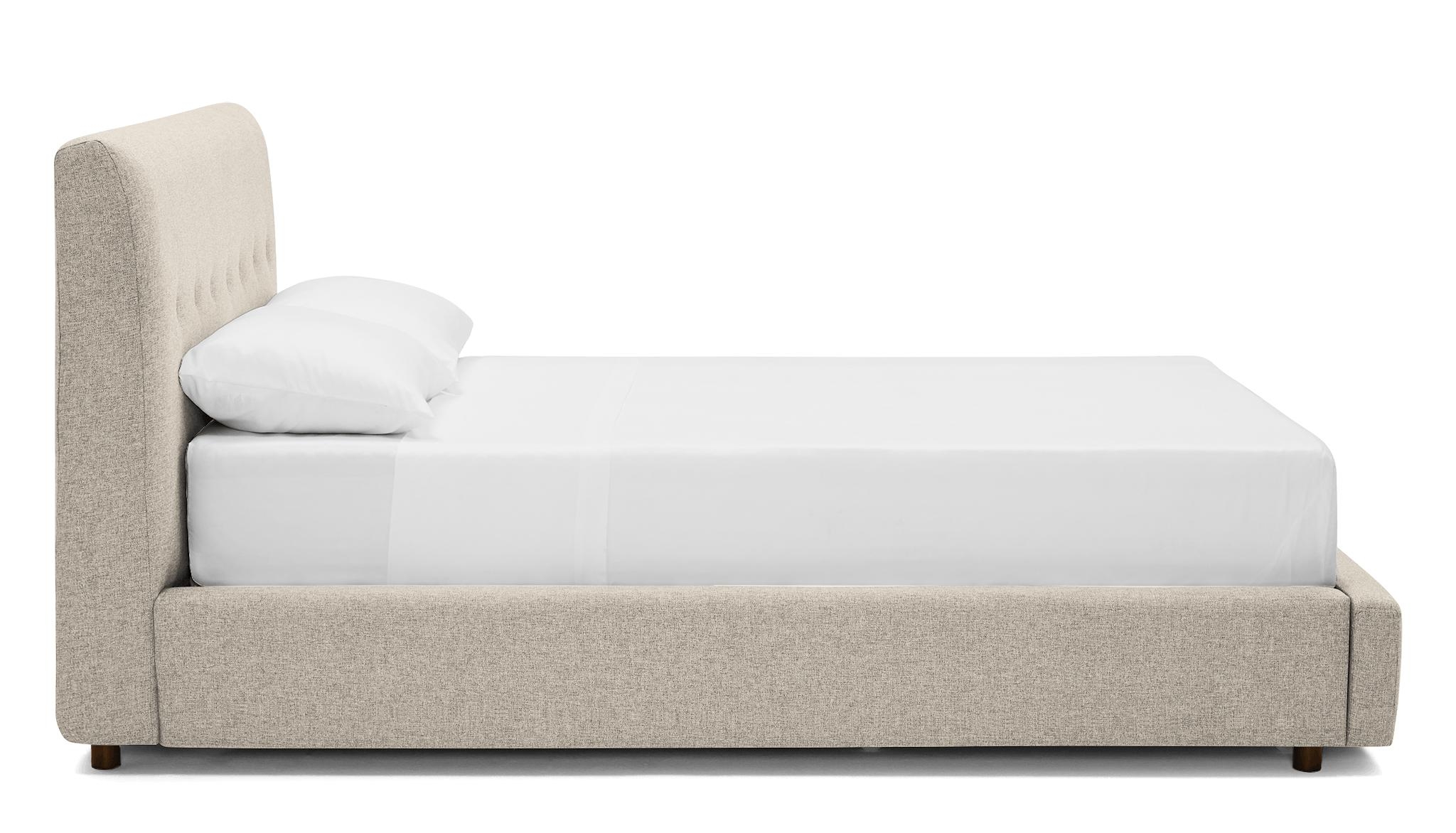 Beige/White Alvin Mid Century Modern Storage Bed - Cody Sandstone - Mocha - Queen - Image 2