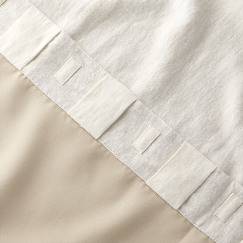 EUROPEAN FLAX™-Certified Linen Warm White Blackout Window Curtain Panel 48"x84'' - Image 4