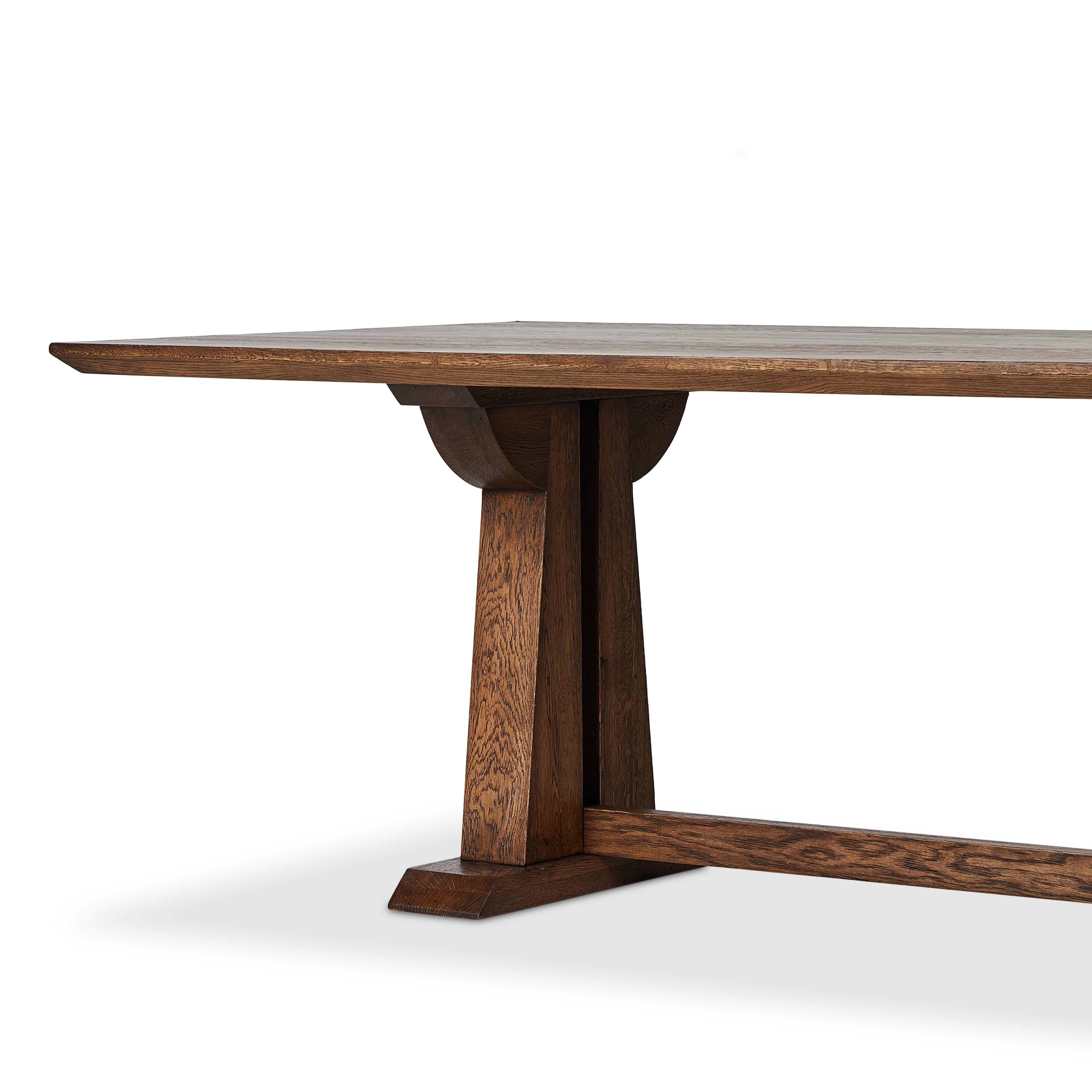 Ashwin Dining Table-Brown Oak - Image 2