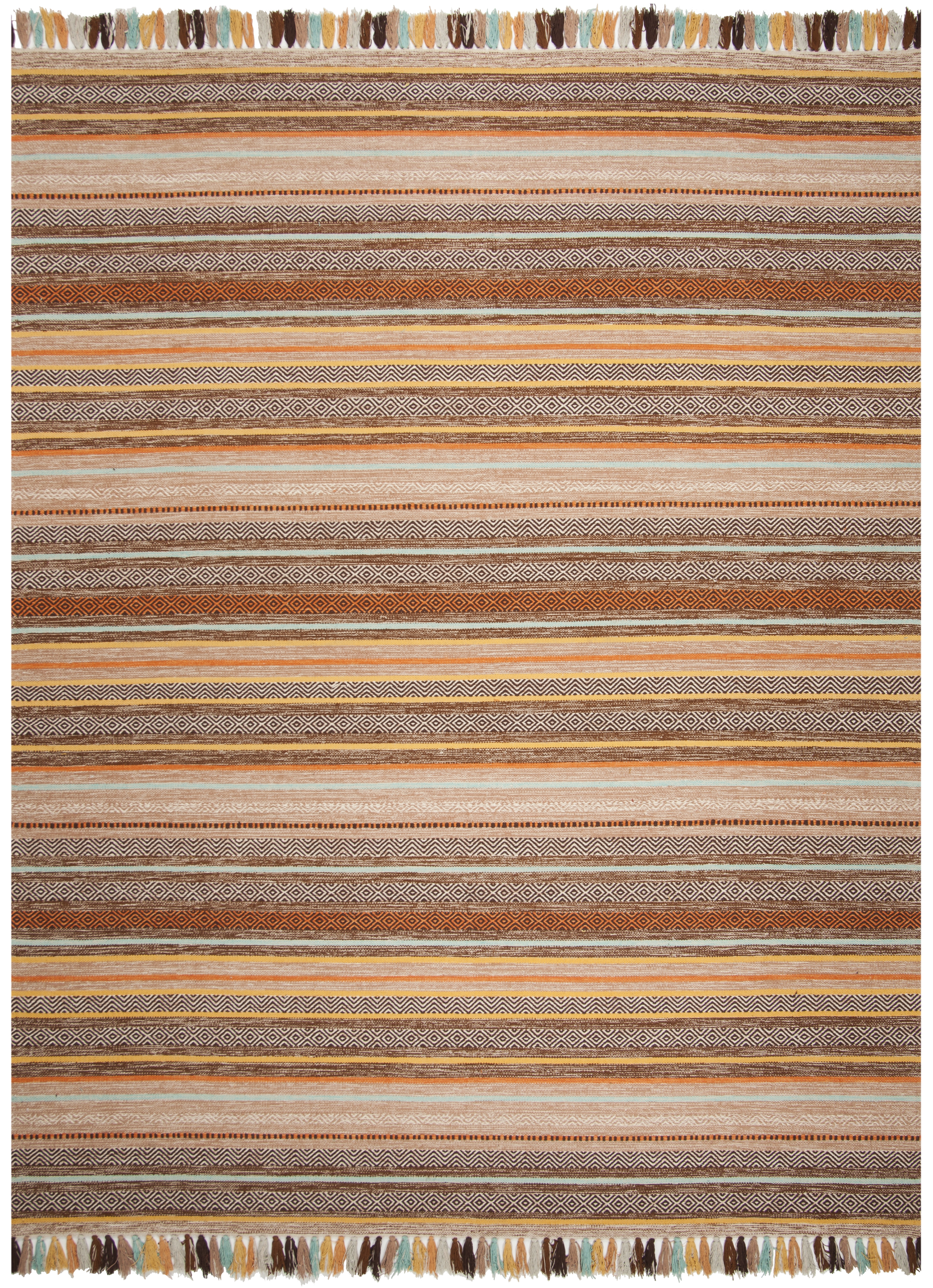 Arlo Home Hand Woven Area Rug, MTK901H, Brown/Multi,  8' X 10' - Image 0