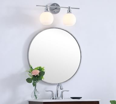 Collem Double Sconce, 19.1", Chrome and Frosted White Glass - Image 4
