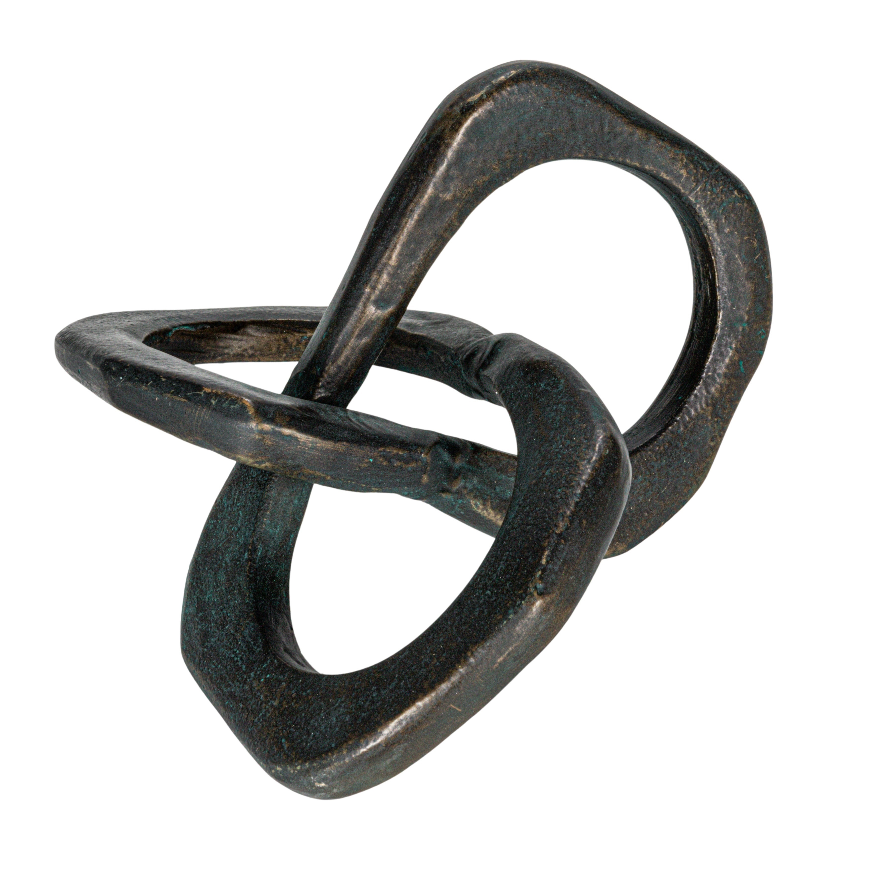 Cast Metal Knot Figurine, Black - Image 0