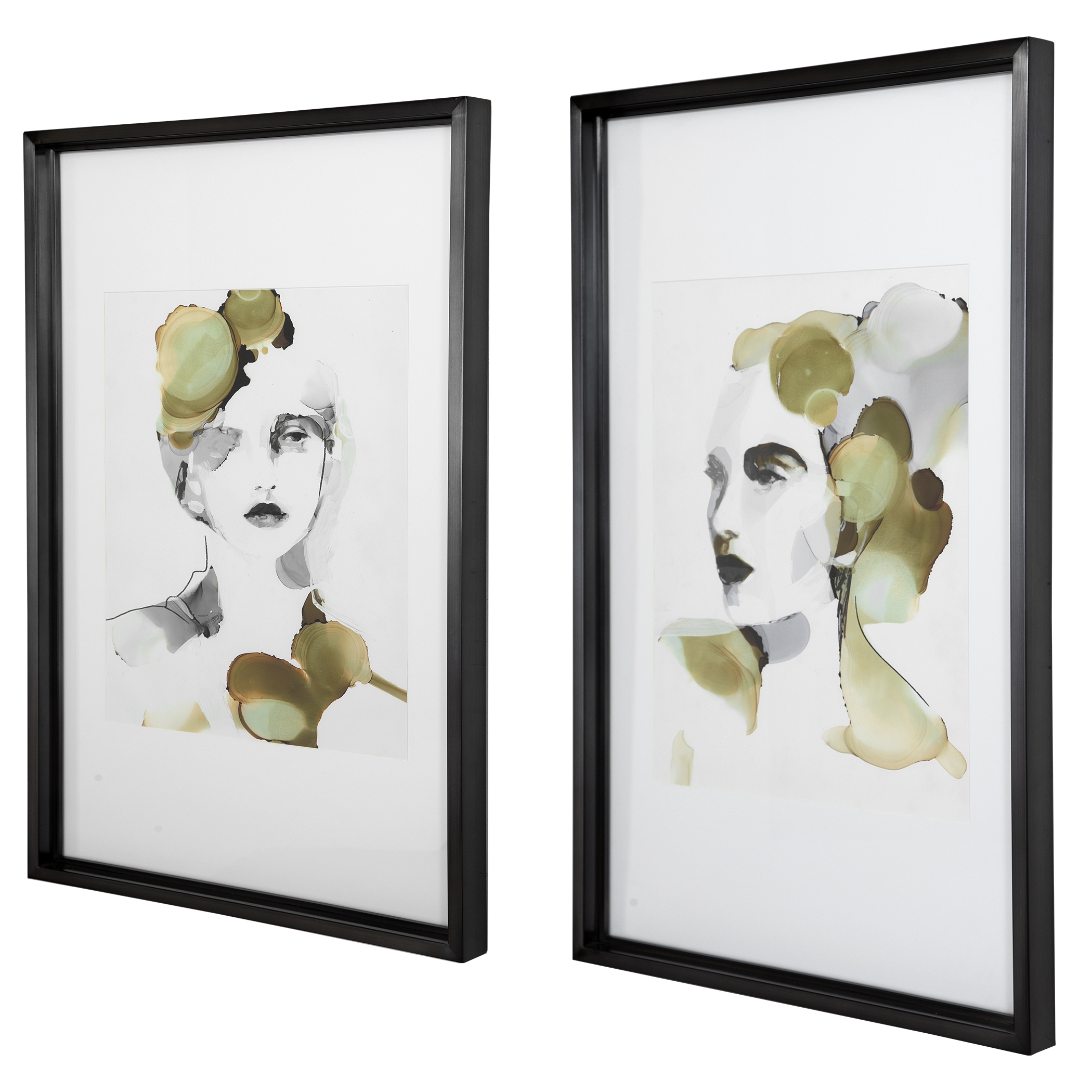 Organic Portrait Framed Prints, S/2 - Image 3