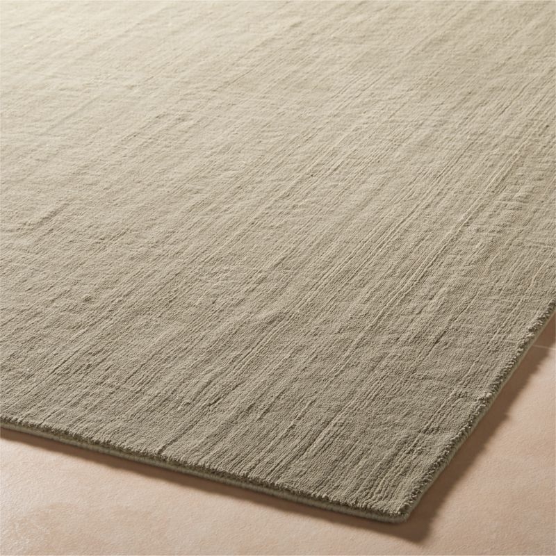 Lyla Handloomed Taupe Solid Performance Area Rug 8'x10' - Image 1