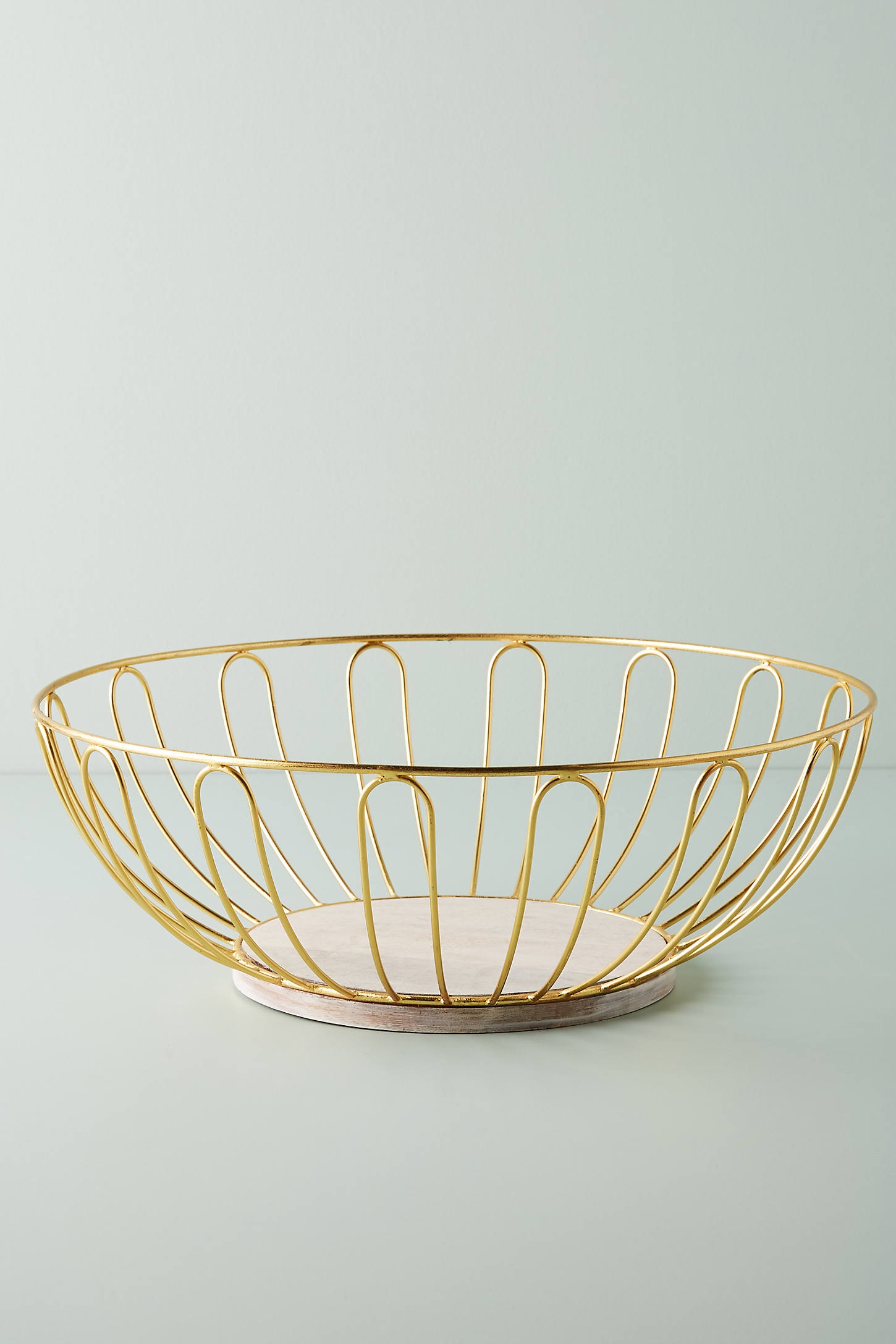 Gold Wire Fruit Basket - Image 0