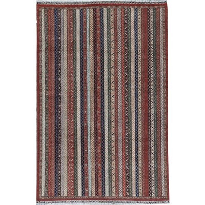 One-of-a-Kind Hand-Knotted Red 6'5" x 9'7" Wool Area Rug - Image 0