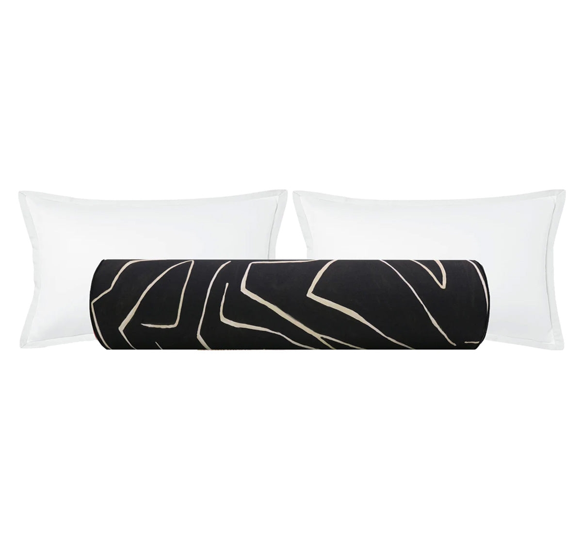 THE BOLSTER :: GRAFFITO // ONYX + BEIGE | KELLY WEARSTLER - BY THE YARD - Image 0