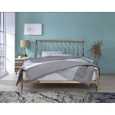 Marianne Double Bed, Platform Bed, Gold Metal, High-end And Beautiful Bed. - Image 0