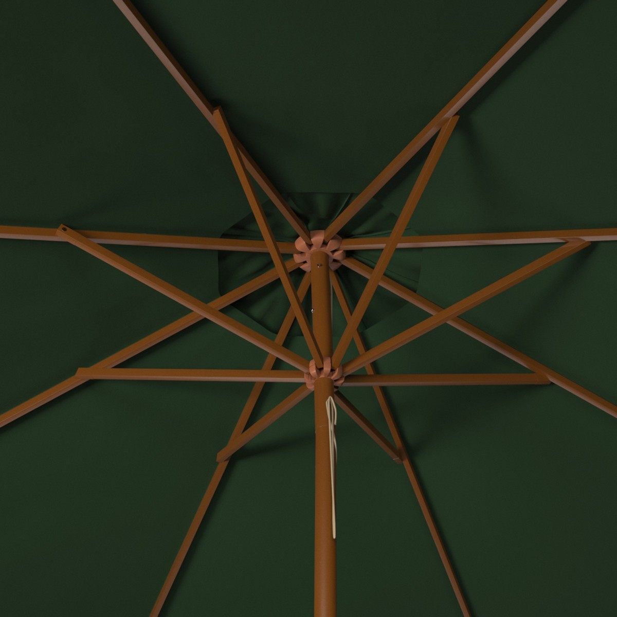 Bethany 9Ft Wooden Umbrella - Hunter Green - Arlo Home - Image 2