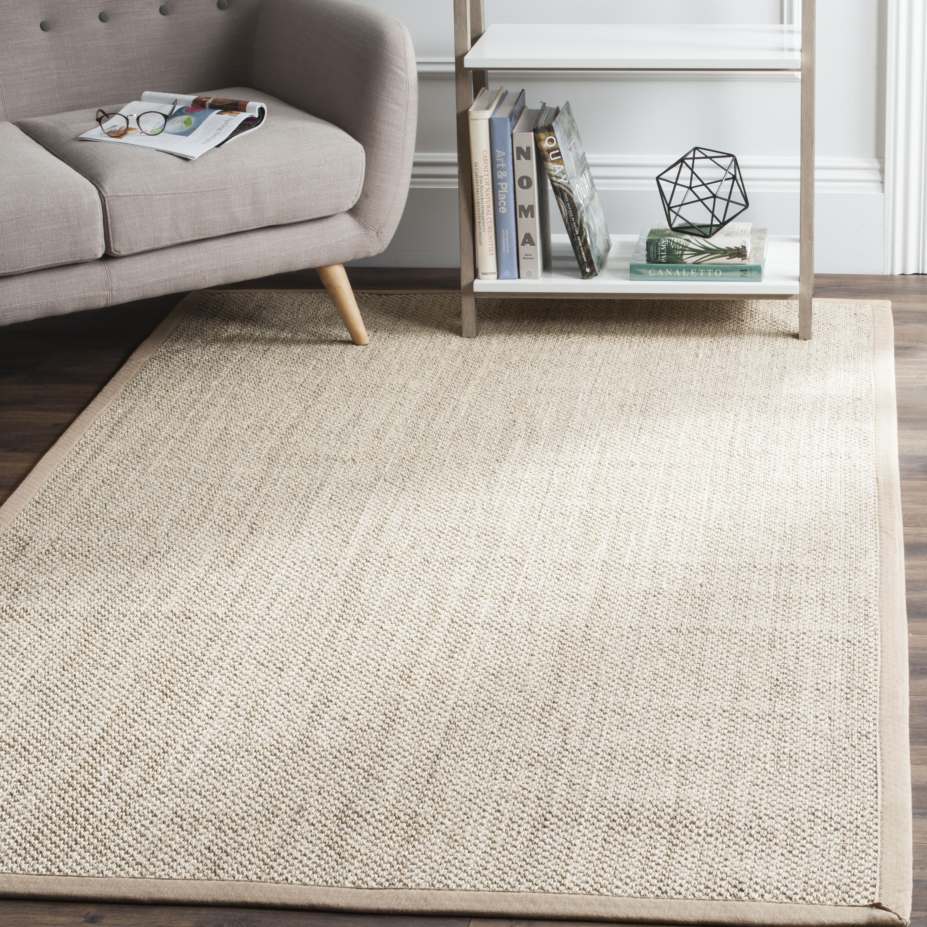 Arlo Home Woven Area Rug, NF143B, Marble/Linen,  6' X 9' - Image 1