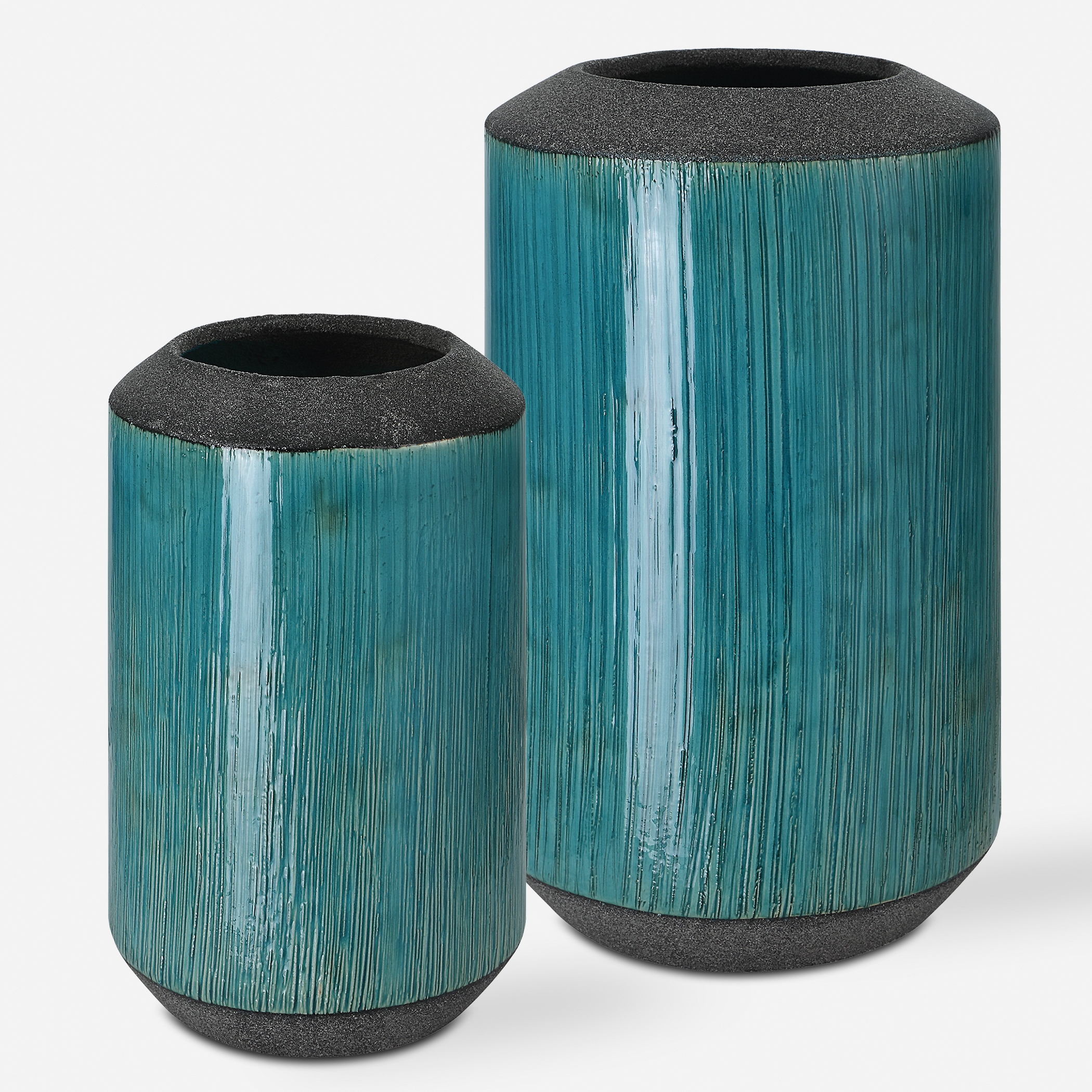 Maui Aqua Blue Vases Set/2 - Image 0