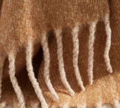 Hayes Faux Mohair Throw Blanket, 50 x 60", Camel - Image 1