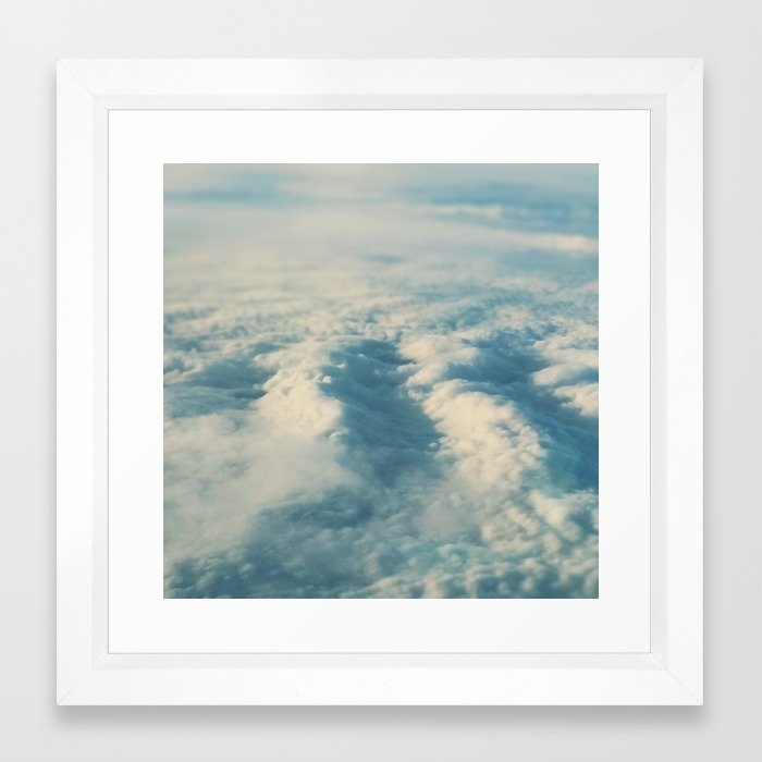 Cloud Sea Framed Art Print by Leah Flores - Vector White - X-Small-12x12 - Image 0